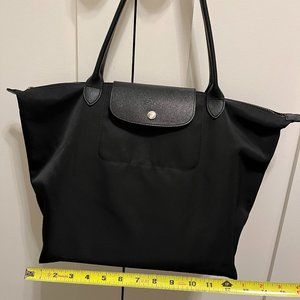 Longchamp Le Pliage Tote, Large, Long Handle, Black 1899578001